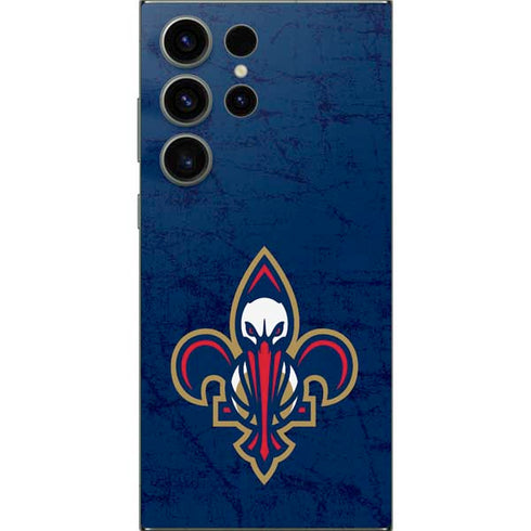 NBA New Orleans Pelicans Distressed Galaxy S25 Ultra Skin